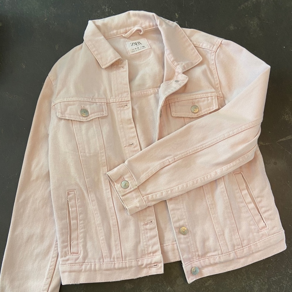 Pink ZARA denim jacket, sz 11-12